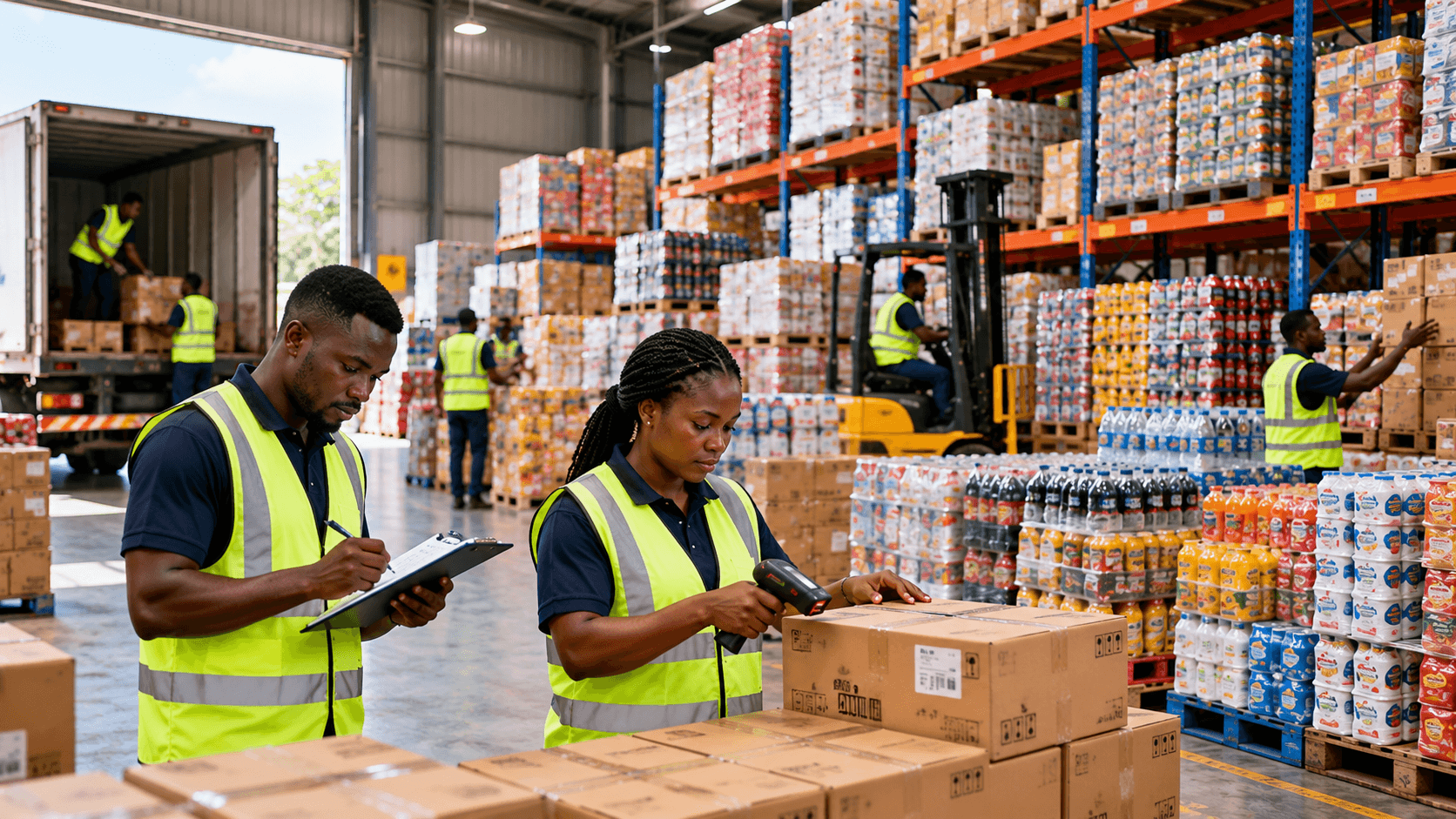 Operational environment illustrating connected wholesale and distribution workflows