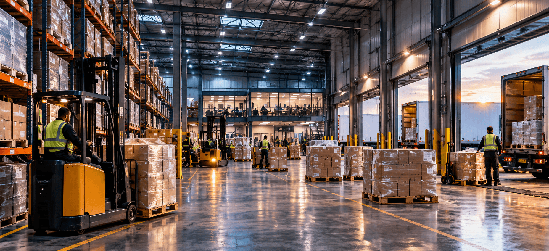 Wholesale distribution operations with organised inventory and fulfilment